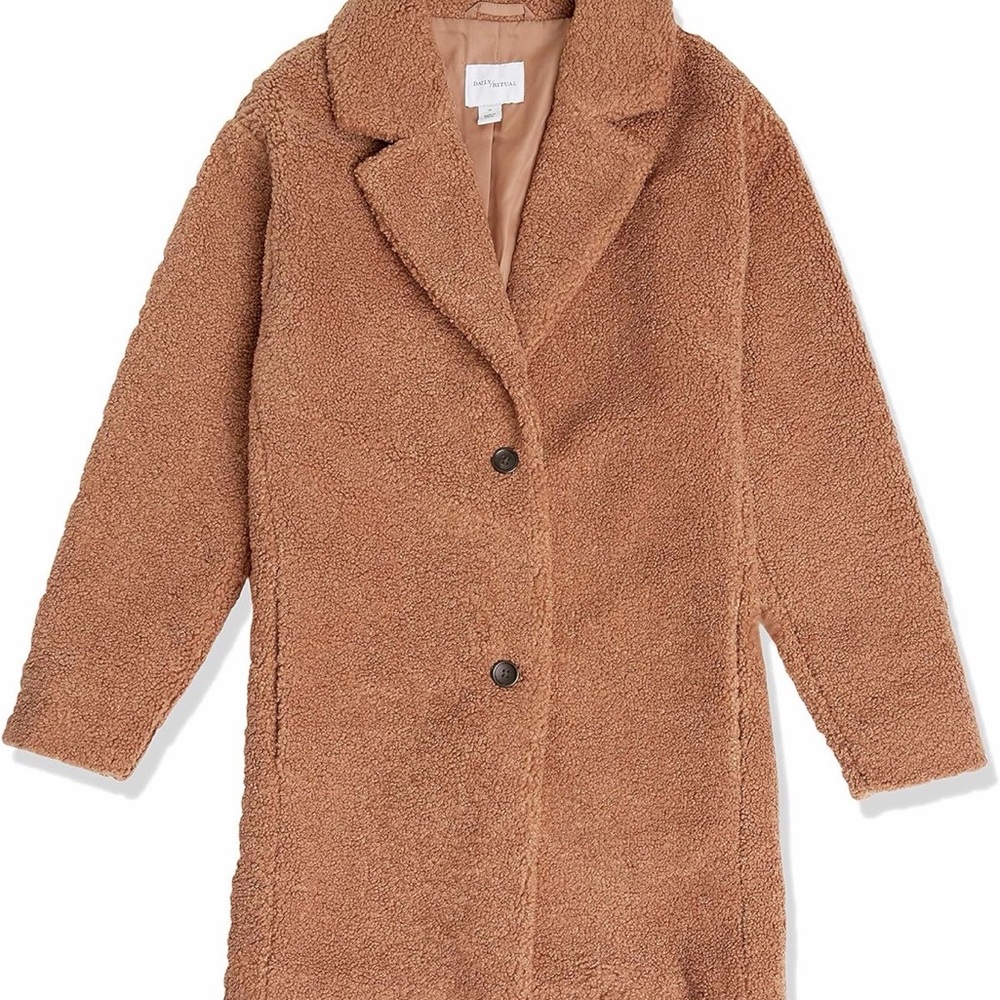 Daily Ritual Brown Teddy Jacket - Picture 4 of 5